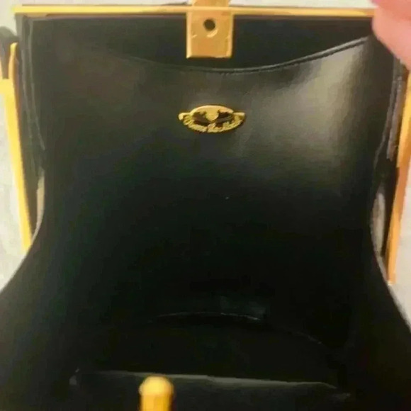 Vtg Finesse La Model Genuine Black Crocodile Alligator Hard case Satchel… - Picture 2 of 12